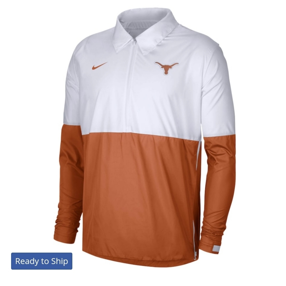 Texas Longhorns Nike Half-Zip Lightweight Coaches